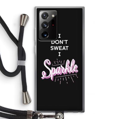 Sparkle quote: Samsung Galaxy Note 20 Ultra / Note 20 Ultra 5G Transparant Hoesje met koord