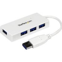 StarTech.com Draagbare 4-poorts SuperSpeed USB 3.0 hub wit - thumbnail