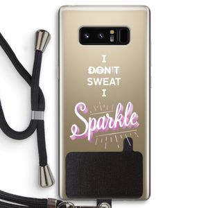 Sparkle quote: Samsung Galaxy Note 8 Transparant Hoesje met koord
