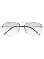 Saint Laurent Eyewear lunettes de soleil 11M à monture aviateur - Argent