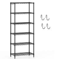 Metalen Opslagrek met Meerdere Verdiepingen Verstelbaar Universeel Rek voor Zware Lasten met V-vormige Draadroosters