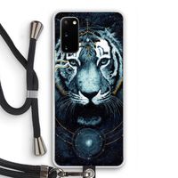 Darkness Tiger: Samsung Galaxy S20 Transparant Hoesje met koord