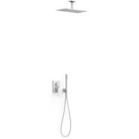 Regendouche set Tres Slim | Inbouw | Mengkraan | 2-weg | Vierkant | Wit mat
