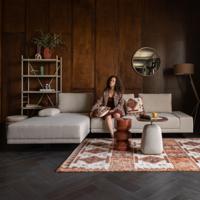 Dutchbone Loungebank 'Shelly' Gemêleerd, Links, kleur Off White