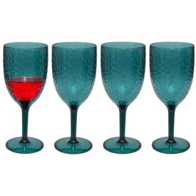 Wijnglazen Estiva - 4x - transparant - onbreekbaar kunststof - 350 ml