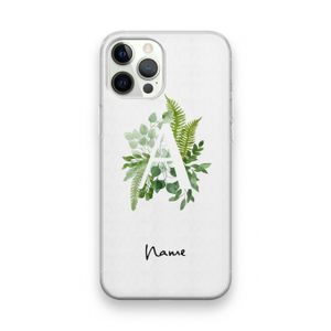 Green Brush: iPhone 12 Pro Transparant Hoesje