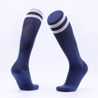 Kinderen voetbal sokken jongens Soccer sok Kid boven knie Plain sokken lange voetbal kousen mannen over knie hoge sok grootte: Kids grootte (Sapphire