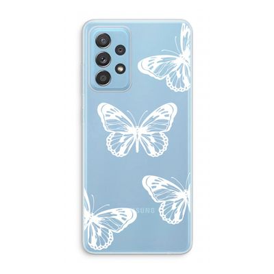 White butterfly: Samsung Galaxy A73 Transparant Hoesje