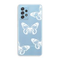 White butterfly: Samsung Galaxy A73 Transparant Hoesje