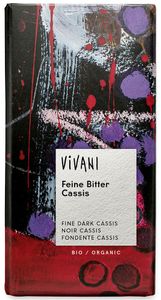 Vivani Chocoladereep Puur met Cassis