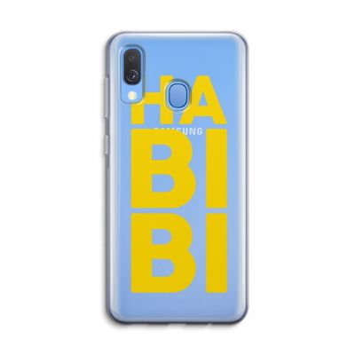 Habibi Blue: Samsung Galaxy A40 Transparant Hoesje