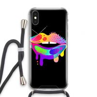 Lip Palette: iPhone X Transparant Hoesje met koord