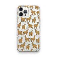 Alpacas: iPhone 12 Pro Max Transparant Hoesje