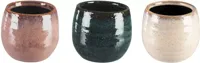 TS Collection bloempot keramiek 9x8cm oud roze