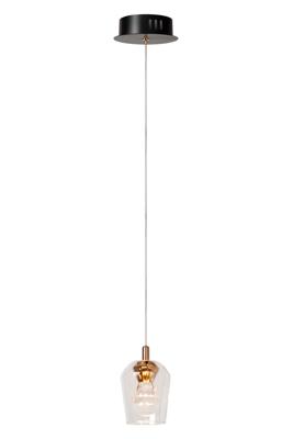 Lucide BERLIANE - Hanglamp - Ø 12 cm - LED Dimb. - 1x4W 2700K - Met vervangbare LED-module - Transparant | Essential