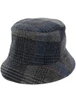 Fedeli chapeau en laine vierge à motif tartan - Bleu - thumbnail