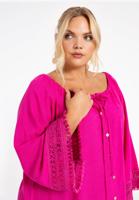 Yoek A-lijn blouse | Roze | Maat 58/60
