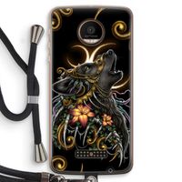 Huilende Wolf: Motorola Moto Z Force Transparant Hoesje met koord