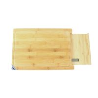 OTIX 3in1 Snijplank - met Keukenweegschaal en Messenslijper - 38x25,8x3,5cm - Bamboe