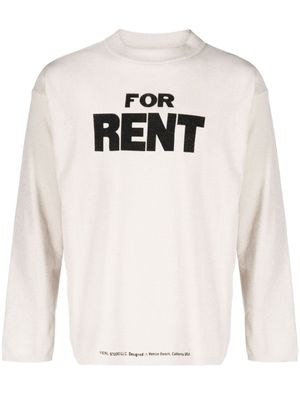ERL pull à slogan intarsia - Tons neutres