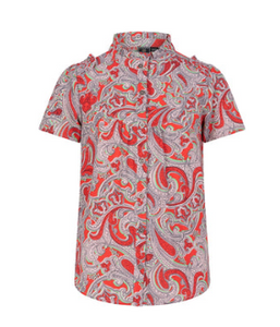 Indian Blue Jeans Meisjes blouse paisley - Soft rood