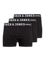 Jack & Jones Jack & Jones Plus Size Boxershorts Heren Trunks SENSE 3-Pack Zwart