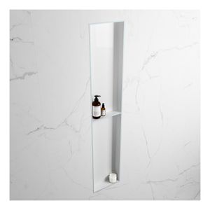 Wandnis Solid Surface Easy | In- en opbouw | 30x90x8 cm | 2 vakken | Clay/Talc