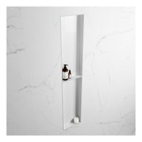 Wandnis Solid Surface Easy | In- en opbouw | 30x90x8 cm | 2 vakken | Clay/Talc