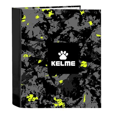 Ringmap Kelme Jungle Zwart Grijs Limoen A4 (27 x 33 x 6 cm)