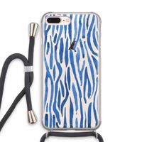 Blauwe nerven: iPhone 7 PLUS Transparant Hoesje met koord