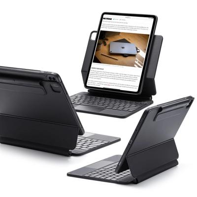 iPad Pro 12,9″ (6./5./4./3. Generation) magnetische Rebound Tastaturhülle 360 - DE Layout-Anthrazit