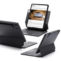 iPad Pro 12,9″ (6./5./4./3. Generation) magnetische Rebound Tastaturhülle 360 - DE Layout-Anthrazit
