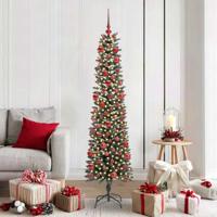 Kunstkerstboom met 300 LED Groen 180 cm PVC en Plastic en Staal