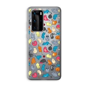 Kleurrijke katten: Huawei P40 Pro Transparant Hoesje