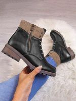 Casual Simple Plain Upgraded Martin Combat Combat Boots