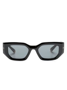 Philipp Plein lunettes de soleil rectangulaires à logo - Noir