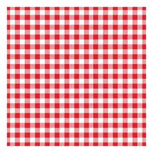 Servetten rood/wit geblokt - 30x st - papier - 33 x 33 cm - feestservetten