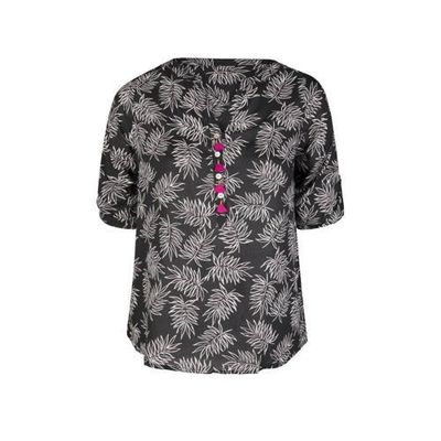 Paprika top met all over print zwart/wit/fuchsia Paprika top met all over print zwart/wit/fuchsia