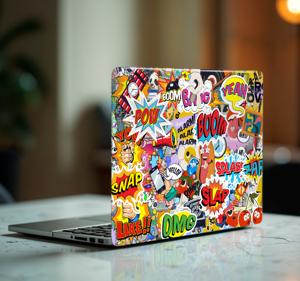 Veelkleurige bomontwerpen laptop sticker