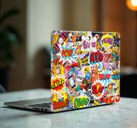 Veelkleurige bomontwerpen laptop sticker