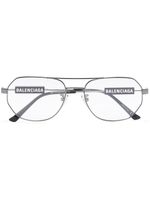 Balenciaga Eyewear lunettes de vue pilote à logo - Gris