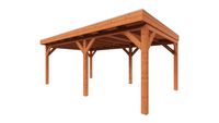 Trendhout Overkapping Refter XL 615x400 cm- Plat dak- Onbehandeld lariks Douglas hout- Trendhout