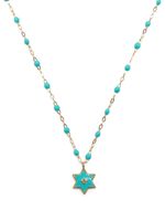 Gigi Clozeau collier Étoile en or 18ct serti de turquoise et de diamants - Bleu - thumbnail