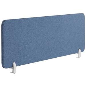 Beliani - WALLY - Bureauscherm - Blauw - 130 cm - Polyester