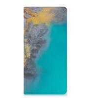 Motorola Moto G72 | Standcase | Marble Blue Gold