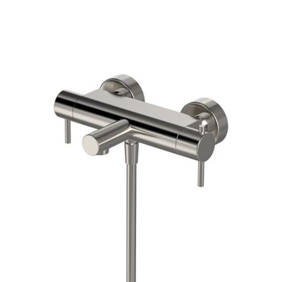 Badthermostaat Hotbath Cobber Opbouw 2-knop 26 cm Geborsteld Nikkel
