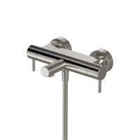Badthermostaat Hotbath Cobber Opbouw 2-knop 26 cm Geborsteld Nikkel