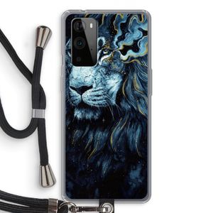 Darkness Lion: OnePlus 9 Pro Transparant Hoesje met koord
