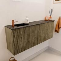 Toiletmeubel Mondiaz Joya Dlux | 111.6 cm | Meubelkleur Dusk | Faye wastafel Lava Wasbak Links | 1 kraangat