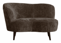 WOOOD Lounge Fauteuil Sara Chenille - Grijs/Bruin